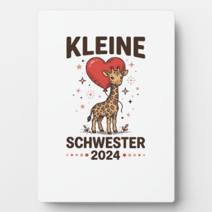 Kleine Schwester 2024 Niedliche Giraffe Schwester Fotoplatte