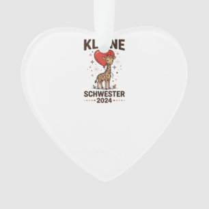 Kleine Schwester 2024 Niedliche Giraffe Schwester  Ornament
