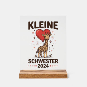 Kleine Schwester 2024 Niedliche Giraffen-Schwester Acrylschild