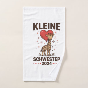Kleine Schwester 2024 Niedliche Giraffen-Schwester Handtuch