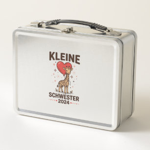 Kleine Schwester 2024 Niedliche Giraffen-Schwester Metall Brotdose