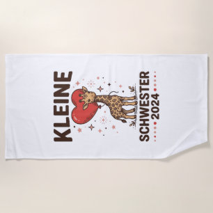 Kleine Schwester 2024 Niedliche Giraffen-Schwester Strandtuch