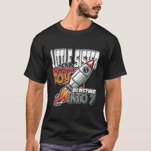 Kleine Schwester Birthday Boy Blade in 7 Rakete T-Shirt