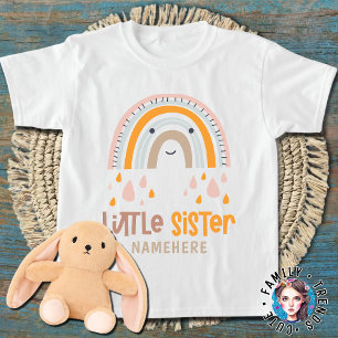 Kleine Schwester Boho Süßer Regenbogen T-Shirt