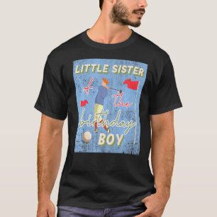 Kleine Schwester des Birthday Boy Golf Thema Match T-Shirt
