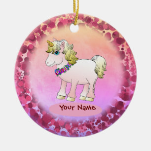 Kleine Schwester Einhorn Keramik Ornament
