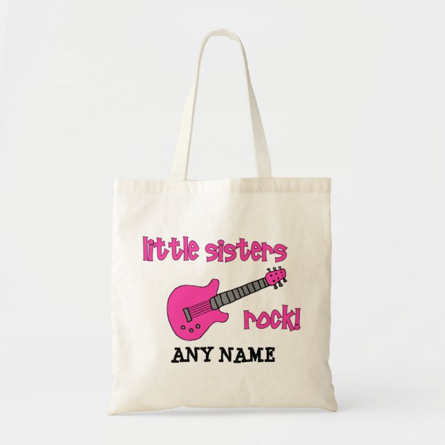 Kleine Schwester-Felsen! mit rosa Gitarre Tragetasche (Vorne)