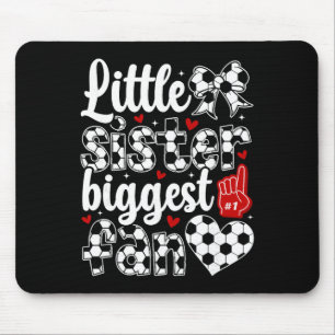Kleine Schwester Fußball Schwester Fußballspielers Mousepad