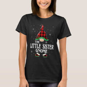 Kleine Schwester Gnome Buffalo Kariert Matching Fa T-Shirt