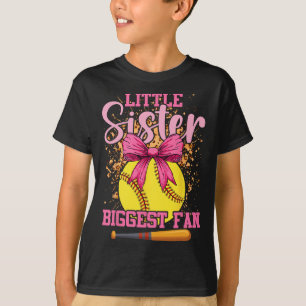 Kleine Schwester größter Fan Lustige Softll-Schwes T-Shirt