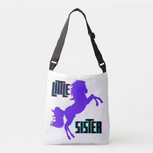 Kleine Schwester Lila Pony Tragetaschen Mit Langen Trägern