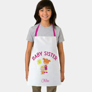 Kleine Schwester mit Big Sister Personalisiert Schürze