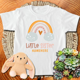 Kleine Schwester Personalisierter Name Süßer Regen T-Shirt