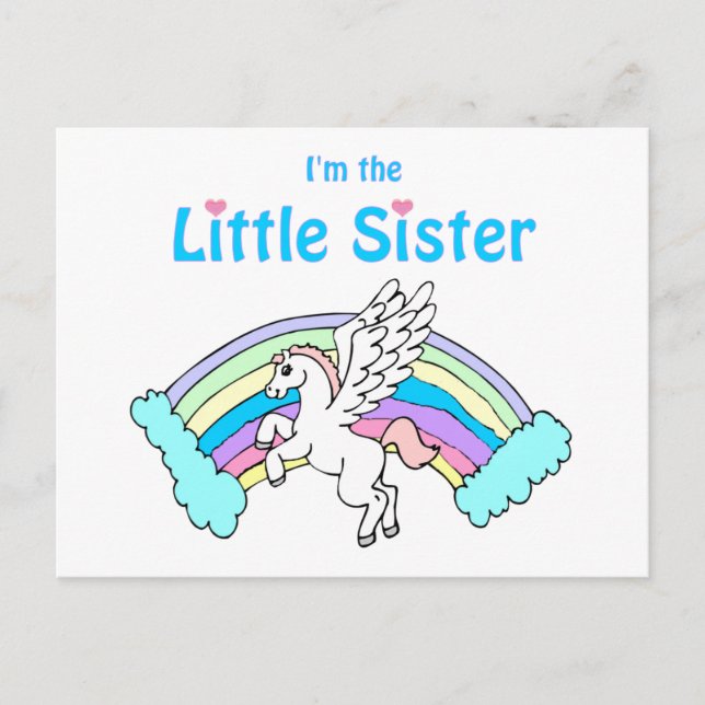 Kleine Schwester Postkarte (Vorderseite)