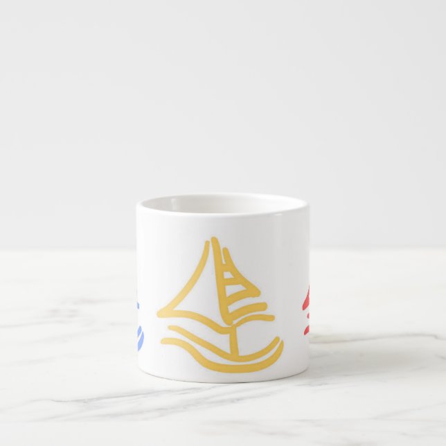 kleine Segelboot-Tasse Espressotasse (Vorderseite)