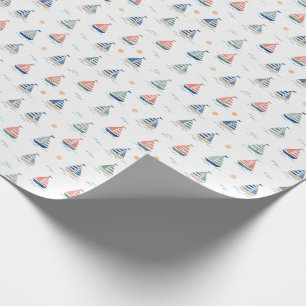 Kleine Segelboote Nautilisches Segelboot Geschenkpapier