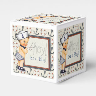 Kleine Segler Maritime Baby Boy Shower Geschenkschachtel