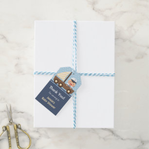 Kleine Segler Maritime Babyparty Geschenkanhänger