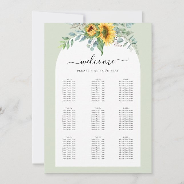 Kleine Sitzkarte Einladung (Vorderseite)