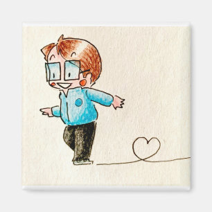 Kleine Skaten Magnet