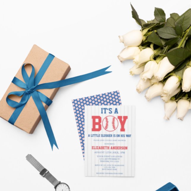 Kleine Slugger Baseball Babydusche Einladung (Von Creator hochgeladen)