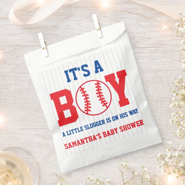 Kleine Slugger Baseball Babydusche Geschenktütchen (Ausgeschnitten)
