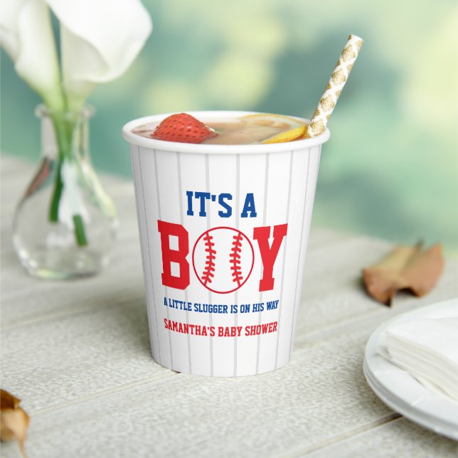 Kleine Slugger Baseball Babydusche Pappbecher (In Situ)