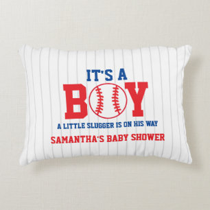 Kleine Slugger Baseball-Junge Baby-Party Dekokissen