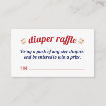Kleine Slugger Diaper Raffle Cards