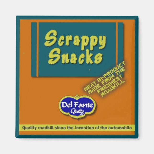 Kleine Snacks Square Magnet (Vorne)