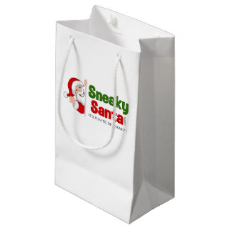 Kleine Sneaky Santa Gift Tasche Geschenktüte