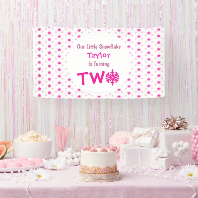 Kleine Snowflake 2. Geburtstag Banner (Party)