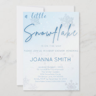Kleine Snowflake Baby Dusche Einladung, Winter Einladung