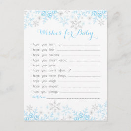 Kleine Snowflake Baby Dusche Wünsche für Baby Hinweiskarte