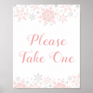Kleine Snowflake Babydusche nehmen einen Gefälligk Poster