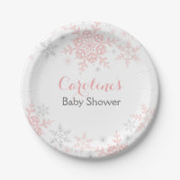 Kleine Snowflake Babyduschplatte