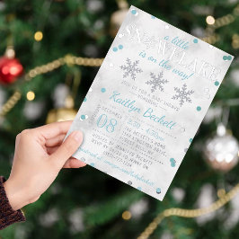 Kleine Snowflake Boys Winter Baby Dusche Real Folieneinladung