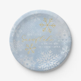 Kleine Snowflake Winter Baby Dusche Teller