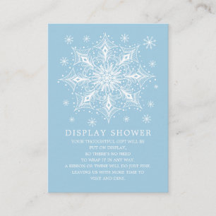 Kleine Snowflake Winter Baby Duschkabine Begleitkarte