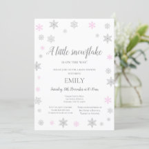 Kleine Snowflake Wintereinladung - Kinderdusche