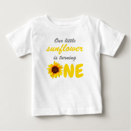 Kleine Sonnenblume 1. Geburtstag Baby T-shirt