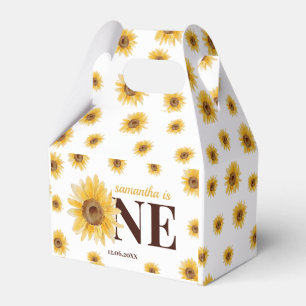 Kleine Sonnenblume 1. Geburtstag Geschenkschachtel