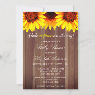 Kleine Sonnenblume Baby Shower Einladung