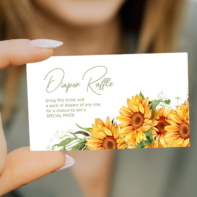 Kleine Sonnenblume, elegante Babydusche. Begleitkarte (Von Creator hochgeladen)