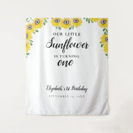 Kleine Sonnenblume erste Geburtstagsgeschichte Wandteppich
