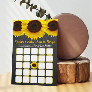 Kleine Sonnenblume unterwegs! Baby Shower Bingo
