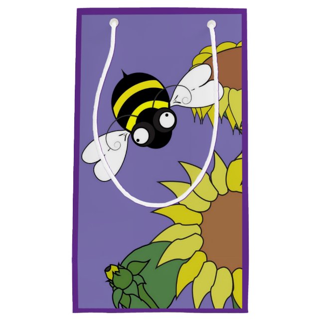Kleine Sonnenblumenbeutel Geschenktüte (Vorderseite)