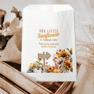 Kleine Sonnenblumenfarm Herbst-Geburtstag Geschenktütchen