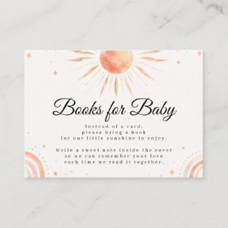 Kleine Sonnenscheinbücher für Baby Begleitkarte