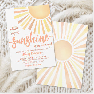 Kleine Sonnenstrahl Boho-Baby-Einladung Einladung